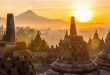 menikmati sunrise di Candi Borobudur